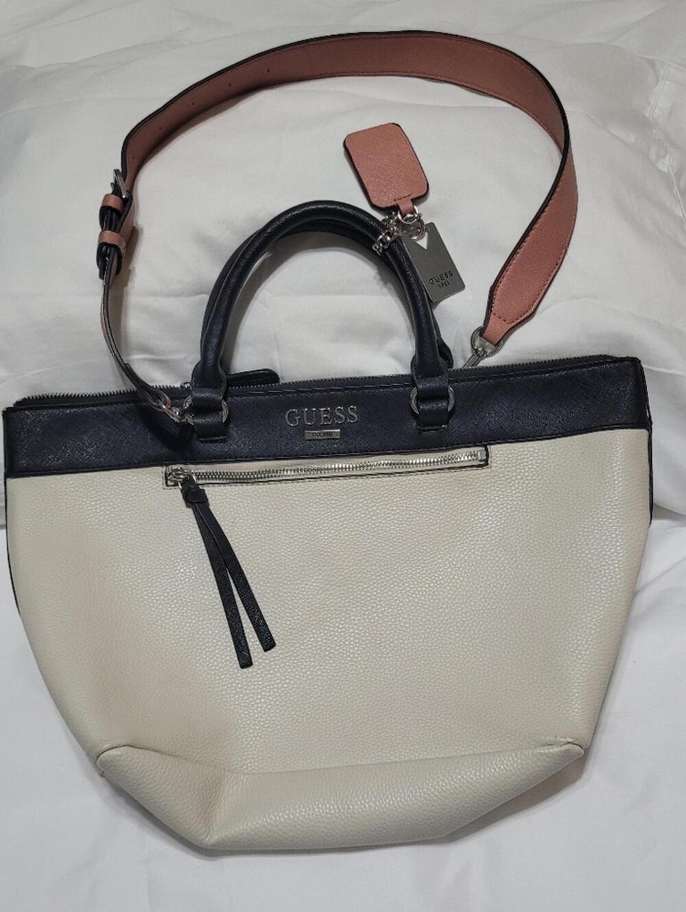 BUNDLE SALE!  GUESS Black, White, & Pink Leather Bag